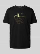 Calvin Klein Jeans T-Shirt mit Label-Print Modell 'MONOGRAM ECHO' in B...