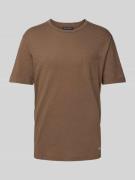Marc O'Polo T-Shirt mit Rundhalsausschnitt in Mittelbraun, Größe M