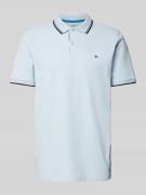 Fynch-Hatton Regular Fit Poloshirt mit Kontraststreifen in Hellblau Me...
