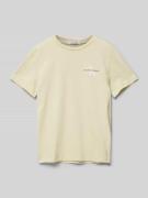 Calvin Klein Jeans T-Shirt mit Label-Print in Beige, Größe 128