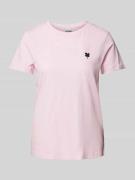 ICHI T-Shirt mit Motiv-Stitching Modell 'CAMINO' in Rosa, Größe XS