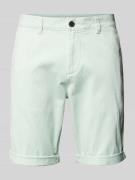 TOM TAILOR DENIM Slim Fit Chino-Shorts in unifarbenem Design in Hellgr...