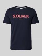 s.Oliver RED LABEL T-Shirt mit Label-Print in Marine, Größe S