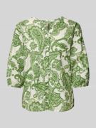 Soyaconcept Bluse mit Paisley-Muster und 3/4-Arm in Gruen, Größe XS