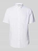 Gant Regular Fit Leinenhemd mit verlängerter Rückseite in Weiss, Größe...