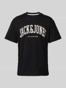 Jack & Jones T-Shirt mit Label-Print Modell 'CYRUS' in Black, Größe S