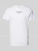 Tommy Jeans T-Shirt mit Label-Print in Weiss, Größe S