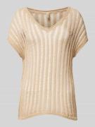 Soyaconcept Strickshirt mit V-Ausschnitt Modell 'Eman' in Sand, Größe ...