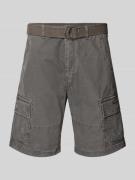 Superdry Regular Fit Cargoshorts mit Gürtel in Mittelgrau, Größe 30