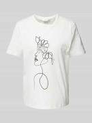 Vila T-Shirt mit Rundhalsausschnitt Modell 'COLBA' in Weiss, Größe S