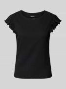 Pieces T-Shirt mit Strukturmuster Modell 'LUNA' in Black, Größe XS