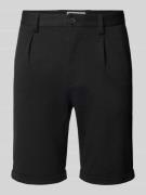 Lindbergh Bermudas mit Bundfalten in Black, Größe M