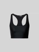 ROTATE Crop Top mit elastischem Logo-Bund in Black, Größe L