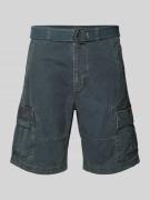 Superdry Regular Fit Cargoshorts mit Gürtel in Marine, Größe 30