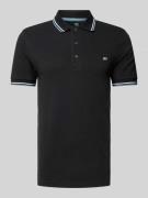 Christian Berg Men Poloshirt mit Label-Detail in Black, Größe S