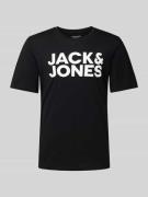 Jack & Jones T-Shirt mit Label-Print Modell 'CORP' in Black, Größe S