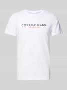 Lindbergh T-Shirt mit Label-Print Modell 'Copenhagen' in Weiss, Größe ...