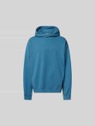 Marni Oversized Hoodie mit Label-Stitching in Blau, Größe 50