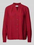 Calvin Klein Womenswear Bluse mit durchgehender Knopfleiste in Rot, Gr...