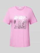 s.Oliver RED LABEL T-Shirt mit Motiv-Print in Rose, Größe 34