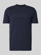 Guess Activewear T-Shirt mit Label-Print Modell 'ALPHY' in Marine, Grö...