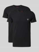 Guess Activewear T-Shirt mit Label-Print Modell 'CALEB' in Black, Größ...