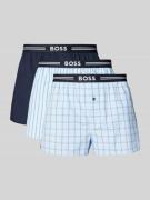 BOSS Boxershorts mit elastischem Label-Bund im 3er-Pack in Blau, Größe...