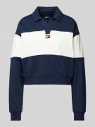 Tommy Jeans Sweatshirt mit V-Ausschnitt in Marine, Größe L