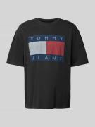 Tommy Jeans T-Shirt mit Label-Print in Black, Größe XL