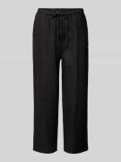 Mango Leinenhose aus reinem Leinen in Black, Größe L