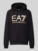 EA7 Emporio Armani Hoodie mit Label-Print Modell 'SPRAY' in Black, Grö...