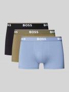 BOSS Trunks mit elastischem Label-Bund im 3er-Pack in Oliv, Größe L