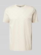 JOOP! Collection T-Shirt mit Allover-Label-Print Modell 'Panos' in Off...