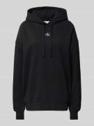 Calvin Klein Jeans Oversized Hoodie mit Label-Patch in Black, Größe M