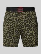 HUGO Shorts mit Label-Patch Modell 'Pufferfish' in Black, Größe M