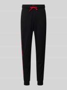 HUGO Sweatpants mit Label-Details Modell 'Sporty' in Black, Größe M