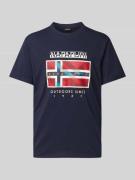 Napapijri T-Shirt mit Rundhalsausschnitt Modell 'BIG FLAG' in Marine, ...