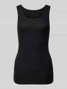 Schiesser Tanktop mit Feinripp Modell 'PURE RIB' in Black, Größe 36