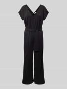 Jake*s Casual Jumpsuit mit Bindegürtel in Black, Größe M