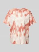 Jake*s Casual Oversized T-Shirt mit Allover-Print in Dunkelorange, Grö...