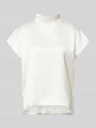 HUGO Blusenshirt mit Stehkragen Modell 'Caneli' in Offwhite, Größe 32