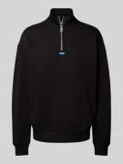 Hugo Blue Sweatshirt mit Stehkragen Modell 'Neeler' in Black, Größe M