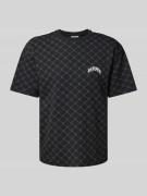 REVIEW T-Shirt mit Logo-Print in Black, Größe L