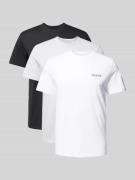 Guess Activewear T-Shirt mit Label-Print im 3er-Pack in Hellgrau, Größ...