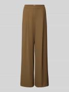 Jake*s Collection Wide Leg Stoffhose mit Bundfalten in Oliv, Größe 44