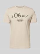 s.Oliver RED LABEL T-Shirt mit Rundhalsausschnitt in Beige, Größe L