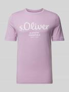 s.Oliver RED LABEL T-Shirt mit Rundhalsausschnitt in Flieder, Größe L