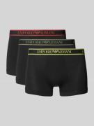 Emporio Armani Trunks mit elastischem Label-Bund im 3er-Pack in Black,...