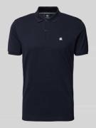 Lerros Slim Fit Poloshirt mit Logo-Stitching in Marine, Größe XL