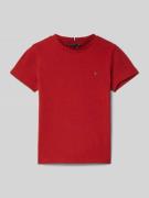 Tommy Hilfiger Kids T-Shirt mit Rundhalsausschnitt in Rot, Größe 104